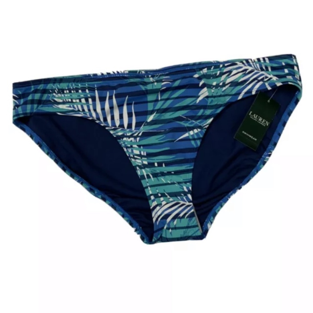 Ralph Lauren Rainforest Hipster Swim Bikini Bottom New With Tags blue green